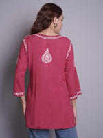 Load image into Gallery viewer, Seva Chikan Hand Embroidered Rayon Lucknowi Chikankari Top