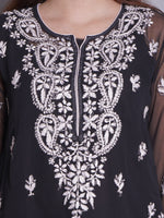 Load image into Gallery viewer, Seva Chikan Hand Embroidered Georgette Lucknowi Chikankari Top