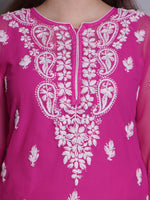 Load image into Gallery viewer, Seva Chikan Hand Embroidered Rayon Lucknowi Chikankari Top