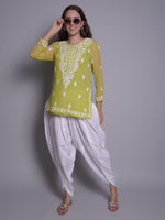 Load image into Gallery viewer, Seva Chikan Hand Embroidered White Cotton Lucknawi Chikankari Pant-SCL11037