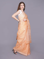 Load image into Gallery viewer, Seva Chikan Hand Embroidered Appricot Peach Georgette Lucknowi Chikankari Saree- SCL6070