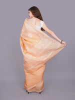 Load image into Gallery viewer, Seva Chikan Hand Embroidered Appricot Peach Georgette Lucknowi Chikankari Saree- SCL6070