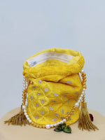 Load image into Gallery viewer, Seva Chikan Hand Embroidered Kota Lucknowi Chikankari Potali With Tasseled Gota Patti Work