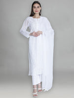 Load image into Gallery viewer, Seva Chikan Chiffon Dupatta With Mukaish Work