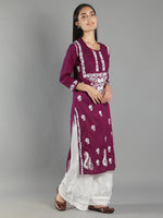 Load image into Gallery viewer, Seva Chikan Hand Embroidered Cotton Chikankari kurta