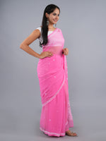 Load image into Gallery viewer, Seva Chikan Hand Embroidered Dark Pink Georgette Lucknowi Chikankari Saree- SCL6065