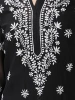 Load image into Gallery viewer, Seva Chikan Hand Embroidered Georgette Chikankari Kurta With Slip