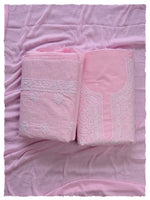 Load image into Gallery viewer, Seva Chikan Hand Embroidered Pink Terivoil Cotton Lucknowi Chikankari Unstitched Suit Piece-SCL13017