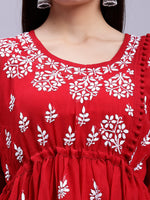 Load image into Gallery viewer, Seva Chikan Hand Embroidered Georgette Lucknowi Chikankari Top With Slip