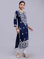 Load image into Gallery viewer, Seva Chikan Hand Embroidered Modal Cotton Lucknowi Chikankari Kurta