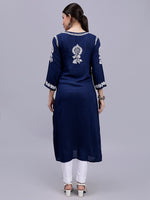 Load image into Gallery viewer, Seva Chikan Hand Embroidered Modal Cotton Lucknowi Chikankari Kurta