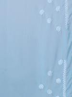 Load image into Gallery viewer, Seva Chikan Hand Embroidered Blue Georgette Lucknowi Chikankari Saree- SCL6052