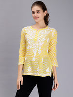 Load image into Gallery viewer, Seva Chikan Hand Embroidered Mal-Mal Lucknowi Chikankari Top