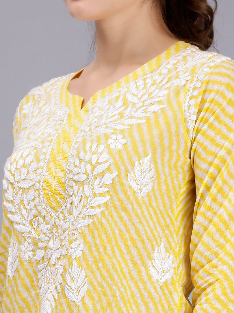 Seva Chikan Hand Embroidered Mal-Mal Lucknowi Chikankari Top
