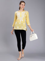 Load image into Gallery viewer, Seva Chikan Hand Embroidered Mal-Mal Lucknowi Chikankari Top
