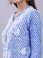Load image into Gallery viewer, Seva Chikan Hand Embroidered Mal-Mal Lucknowi Chikankari Top