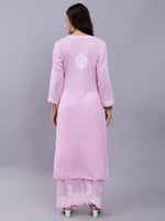 Load image into Gallery viewer, Seva Chikan Hand Embroidered Modal Lucknowi Chikankari Kurta Set