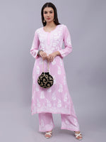 Load image into Gallery viewer, Seva Chikan Hand Embroidered Modal Lucknowi Chikankari Kurta Set