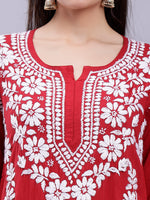 Load image into Gallery viewer, Seva Chikan Hand Embroidered Modal Lucknowi Chikankari Kurta Set