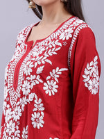 Load image into Gallery viewer, Seva Chikan Hand Embroidered Modal Lucknowi Chikankari Kurta Set