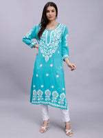 Load image into Gallery viewer, Seva Chikan Hand Embroidered Modal Cotton Lucknowi Chikankari Kurta