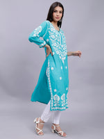 Load image into Gallery viewer, Seva Chikan Hand Embroidered Modal Cotton Lucknowi Chikankari Kurta