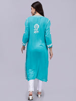Load image into Gallery viewer, Seva Chikan Hand Embroidered Modal Cotton Lucknowi Chikankari Kurta