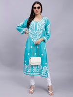 Load image into Gallery viewer, Seva Chikan Hand Embroidered Modal Cotton Lucknowi Chikankari Kurta