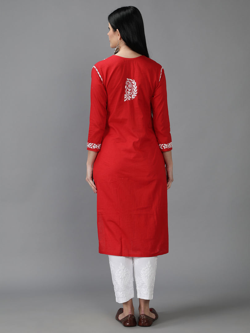 Seva Chikan Hand Embroidered Cotton Chikankari Kurta