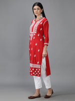 Load image into Gallery viewer, Seva Chikan Hand Embroidered Cotton Chikankari Kurta