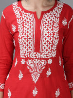 Load image into Gallery viewer, Seva Chikan Hand Embroidered Cotton Chikankari Kurta