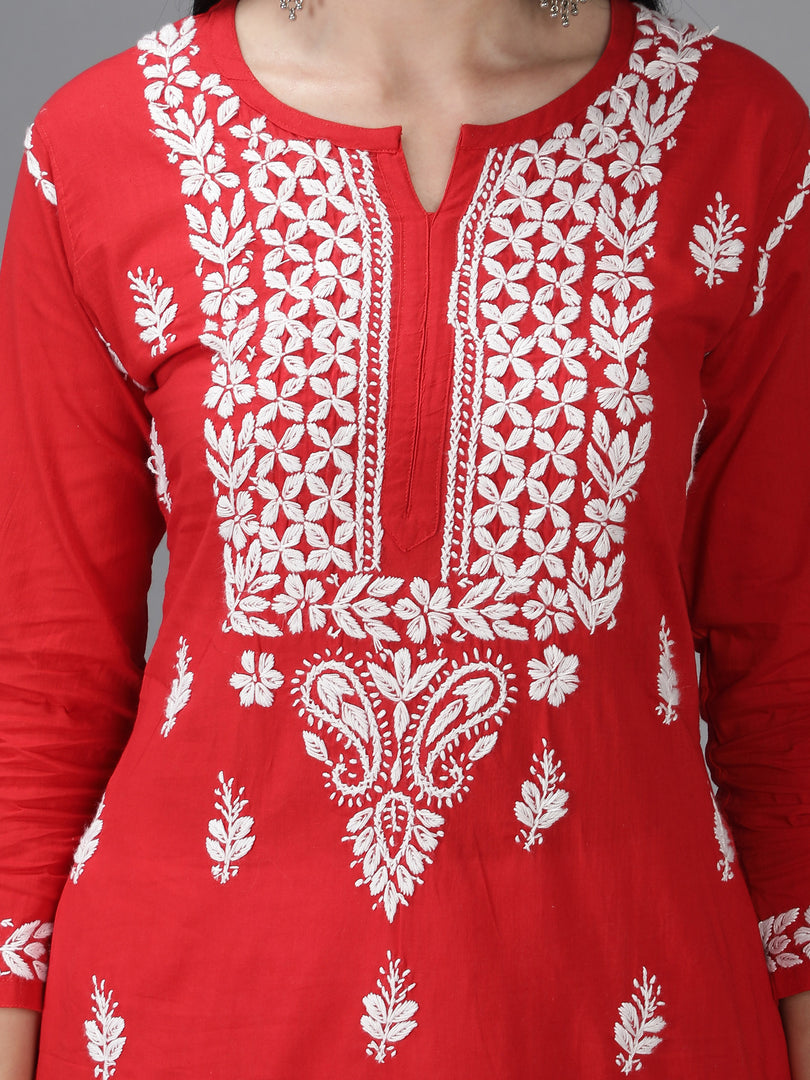 Seva Chikan Hand Embroidered Cotton Chikankari Kurta