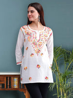 Load image into Gallery viewer, Seva Chikan Hand Embroidered Cotton Lucknowi Chikankari Top