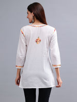 Load image into Gallery viewer, Seva Chikan Hand Embroidered Cotton Lucknowi Chikankari Top