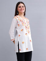 Load image into Gallery viewer, Seva Chikan Hand Embroidered Cotton Lucknowi Chikankari Top
