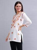 Load image into Gallery viewer, Seva Chikan Hand Embroidered Cotton Lucknowi Chikankari Top