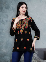Load image into Gallery viewer, Seva Chikan Hand Embroidered Cotton Lucknowi Chikankari Top