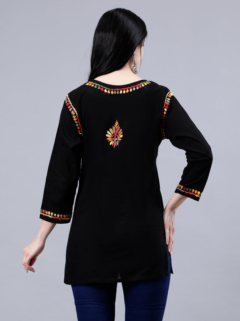 Seva Chikan Hand Embroidered Cotton Lucknowi Chikankari Top