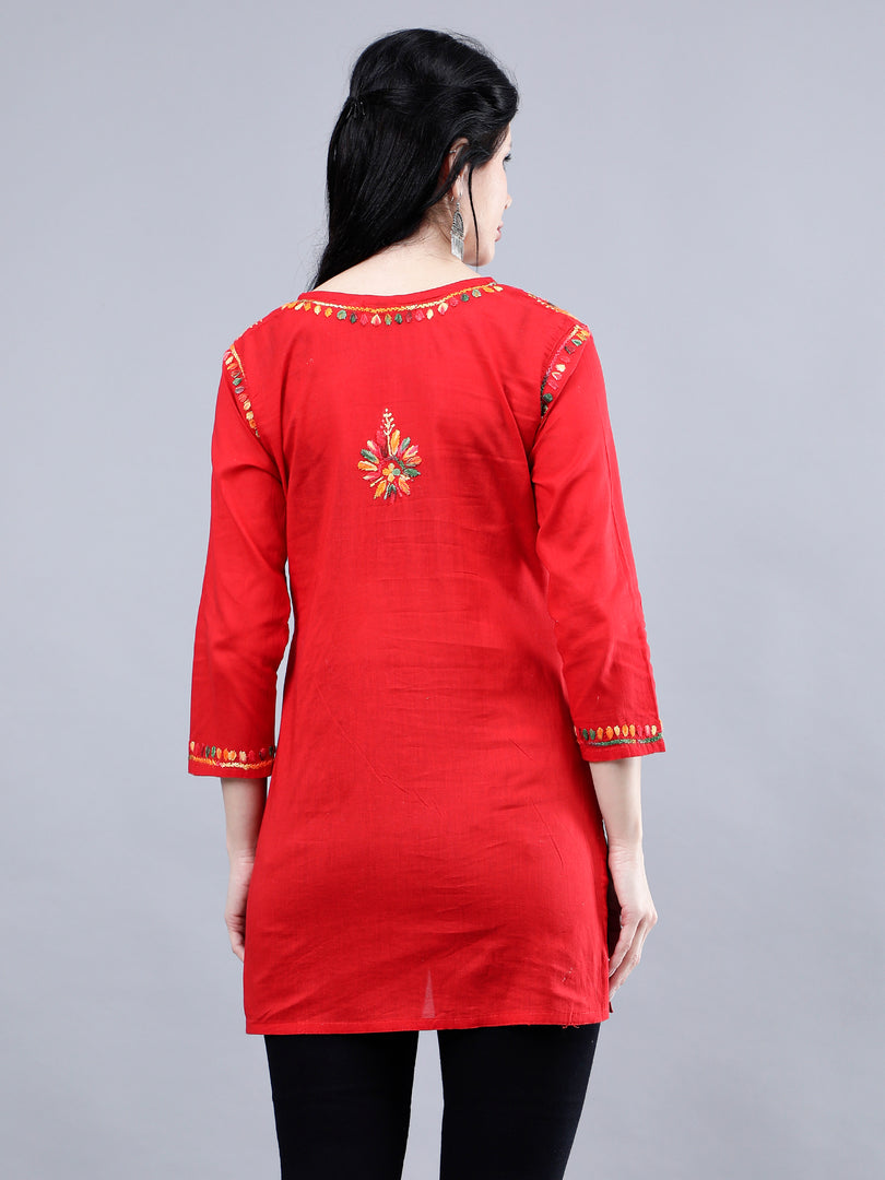 Seva Chikan Hand Embroidered Cotton Lucknowi Chikankari Top