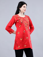 Load image into Gallery viewer, Seva Chikan Hand Embroidered Cotton Lucknowi Chikankari Top