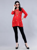 Load image into Gallery viewer, Seva Chikan Hand Embroidered Cotton Lucknowi Chikankari Top
