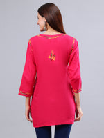 Load image into Gallery viewer, Seva Chikan Hand Embroidered Cotton Lucknowi Chikankari Top
