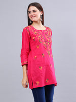 Load image into Gallery viewer, Seva Chikan Hand Embroidered Cotton Lucknowi Chikankari Top