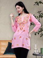 Load image into Gallery viewer, Seva Chikan Hand Embroidered Cotton Lucknowi Chikankari Top