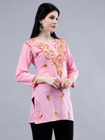 Load image into Gallery viewer, Seva Chikan Hand Embroidered Cotton Lucknowi Chikankari Top