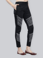 Load image into Gallery viewer, Seva Chikan Hand Embroidered Black Cotton Lucknawi Chikankari Palazzo-SCL11024