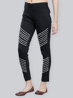 Load image into Gallery viewer, Seva Chikan Hand Embroidered Black Cotton Lucknawi Chikankari Palazzo-SCL11024