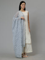 Load image into Gallery viewer, Seva Chikan Hand Embroidered Lucknowi Chikankari Georgette Tepchi Work Dupatta