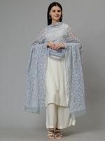 Load image into Gallery viewer, Seva Chikan Hand Embroidered Lucknowi Chikankari Georgette Tepchi Work Dupatta
