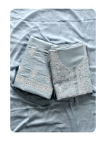 Load image into Gallery viewer, Seva Chikan Hand Embroidered Grey Cotton Lucknowi Chikankari Unstitched Suit Piece-SCL13064